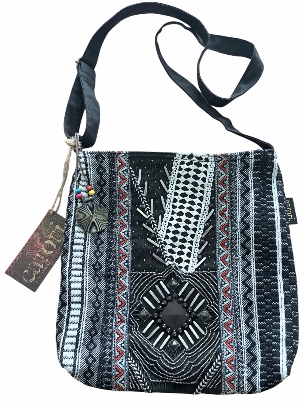 NWT Catori Embellished Embroidered Boho Crossbody Bag